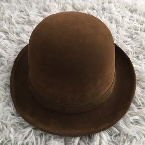 olive green bowler hat